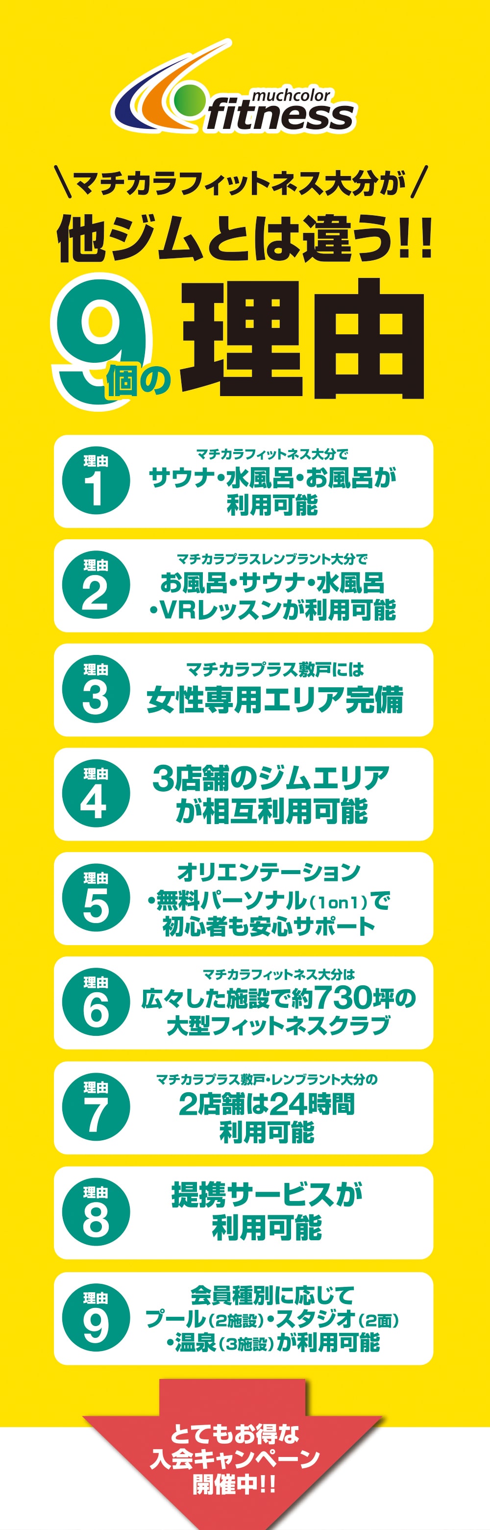 マチカラが他ジムと違う９の理由
