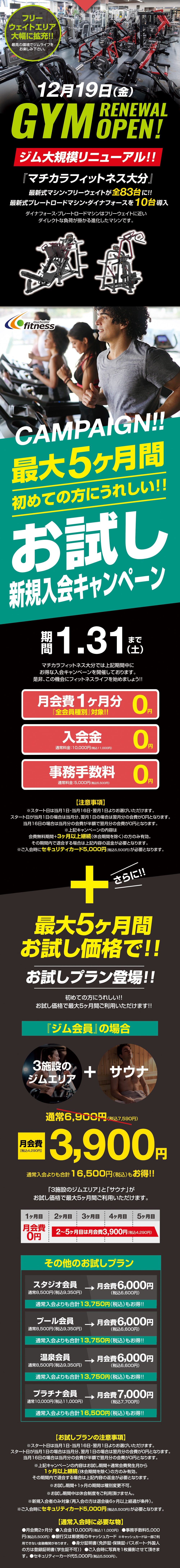 今月のキャンペーン