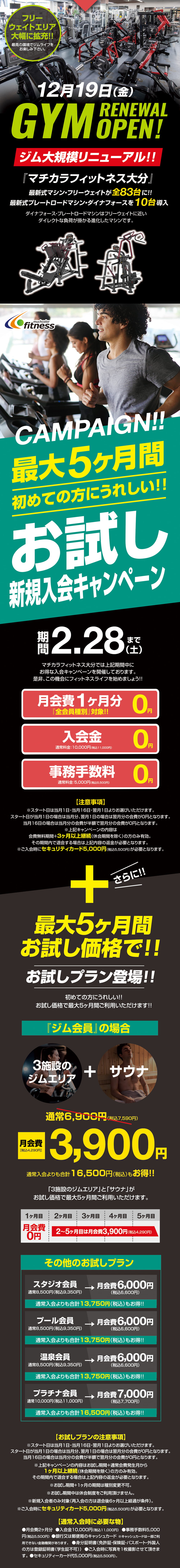 今月のキャンペーン