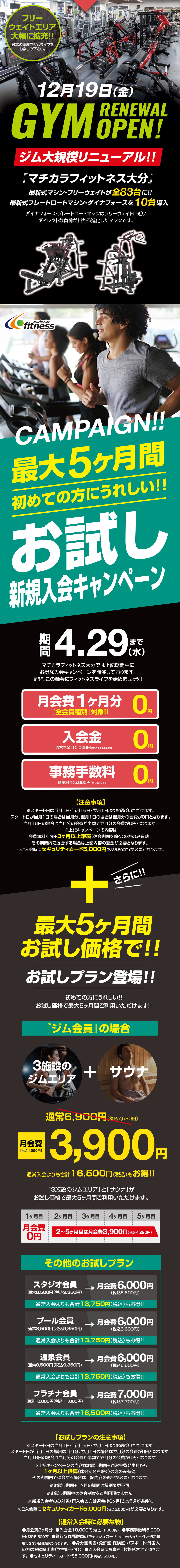 今月のキャンペーン