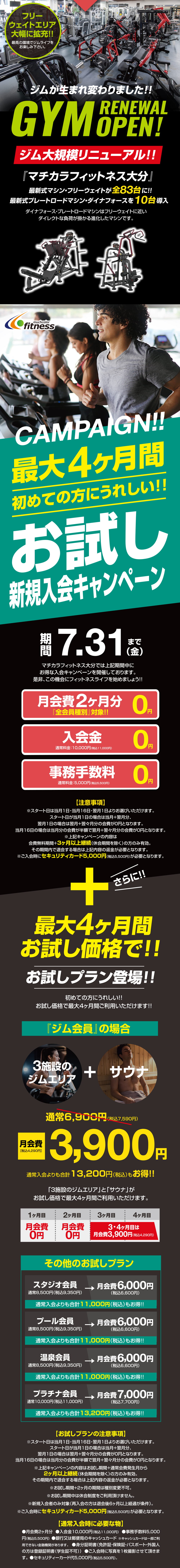 今月のキャンペーン