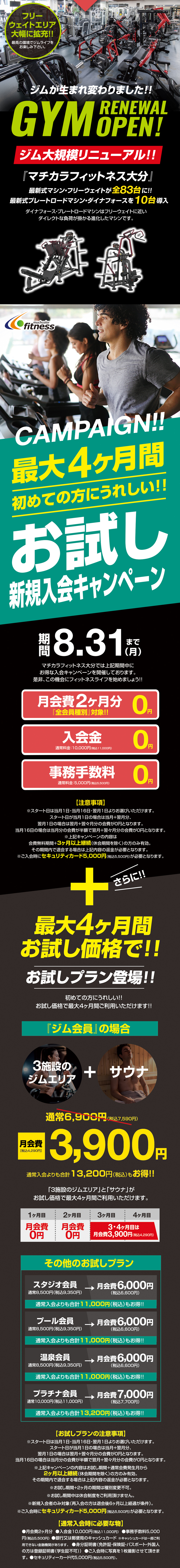 今月のキャンペーン